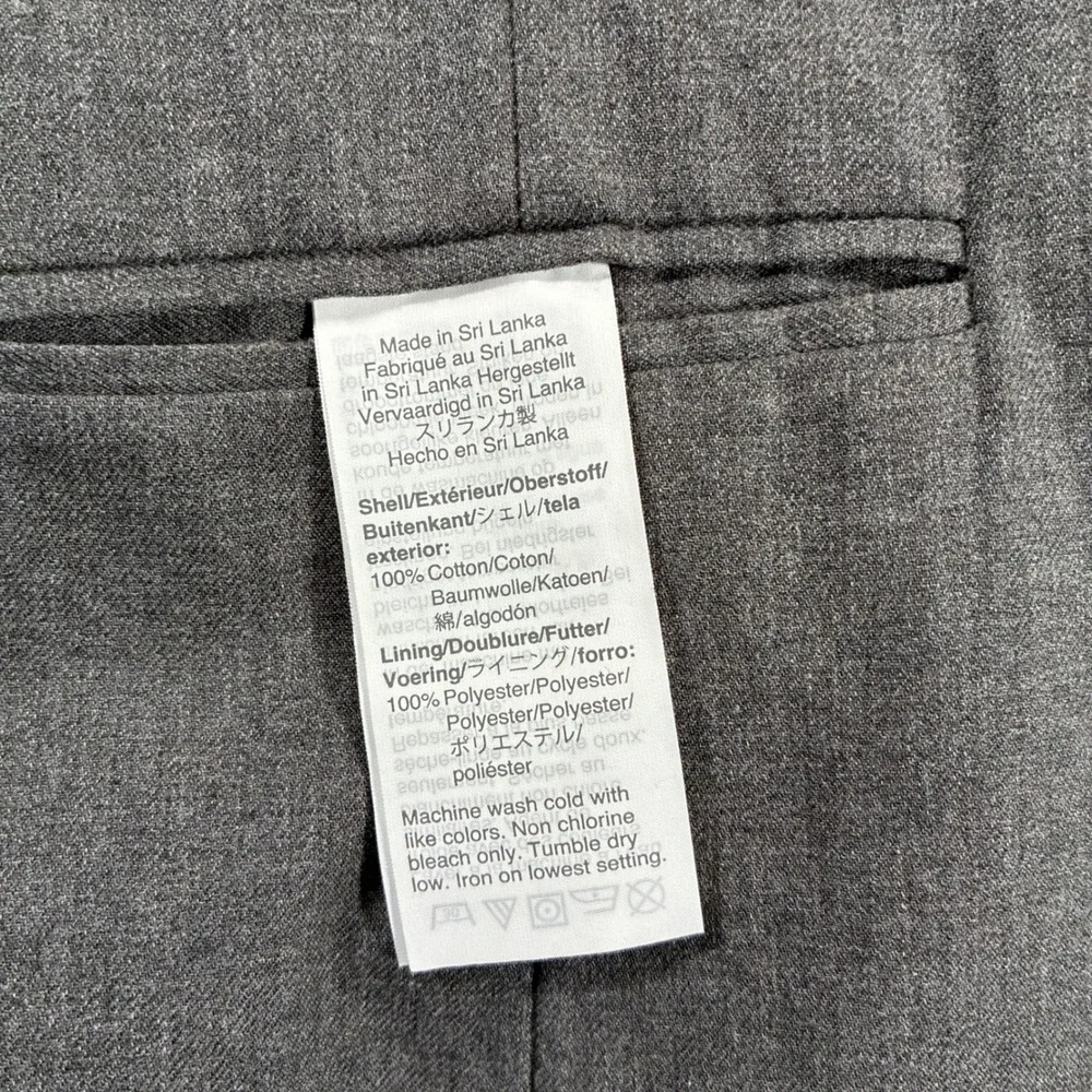 J.Crew Thompson Unstructured Blazer 38 Grey Cotton Twill Jacket (Tag 36)